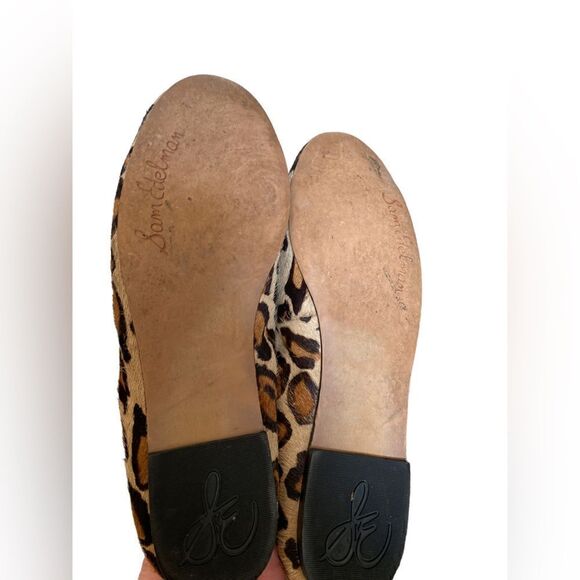 Sam Edelman Fritz Full Calf Hair Hide Leopard Print Ballet Flats Size 7 - Picture 8 of 9